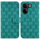 For Tecno Camon 20 Pro 4G / Camon 20 Double 8-shaped Embossed Leather Phone Case(Green) - 1