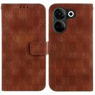 For Tecno Camon 20 Pro 4G / Camon 20 Double 8-shaped Embossed Leather Phone Case(Brown) - 1