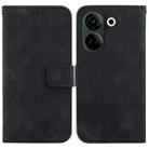 For Tecno Camon 20 Pro 4G / Camon 20 Double 8-shaped Embossed Leather Phone Case(Black) - 1