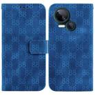 For Tecno Spark 10 5G Double 8-shaped Embossed Leather Phone Case(Blue) - 1