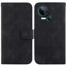 For Tecno Spark 10 5G Double 8-shaped Embossed Leather Phone Case(Black) - 1