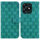 For Tecno Spark 10 4G / Spark 10C Double 8-shaped Embossed Leather Phone Case(Green) - 1