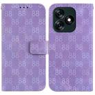 For Tecno Spark 10 4G / Spark 10C Double 8-shaped Embossed Leather Phone Case(Purple) - 1