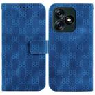 For Tecno Spark 10 4G / Spark 10C Double 8-shaped Embossed Leather Phone Case(Blue) - 1