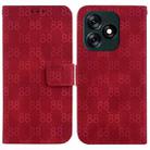 For Tecno Spark 10 4G / Spark 10C Double 8-shaped Embossed Leather Phone Case(Red) - 1