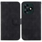 For Tecno Spark 10 4G / Spark 10C Double 8-shaped Embossed Leather Phone Case(Black) - 1