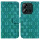 For Tecno Spark Go 2023 / Pop 7 Pro Double 8-shaped Embossed Leather Phone Case(Green) - 1