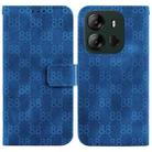 For Tecno Spark Go 2023 / Pop 7 Pro Double 8-shaped Embossed Leather Phone Case(Blue) - 1