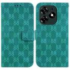 For Tecno Spark 10 Pro Double 8-shaped Embossed Leather Phone Case(Green) - 1