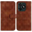 For Tecno Spark 10 Pro Double 8-shaped Embossed Leather Phone Case(Brown) - 1