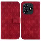 For Tecno Spark 10 Pro Double 8-shaped Embossed Leather Phone Case(Red) - 1