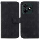 For Tecno Spark 10 Pro Double 8-shaped Embossed Leather Phone Case(Black) - 1