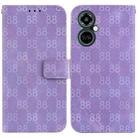 For Tecno Camon 19 Pro 5G Double 8-shaped Embossed Leather Phone Case(Purple) - 1