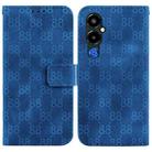 For Tecno Pova 4 Pro Double 8-shaped Embossed Leather Phone Case(Blue) - 1