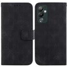 For Tecno Pova 4 Double 8-shaped Embossed Leather Phone Case(Black) - 1