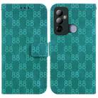 For Tecno Pop 6 Go Double 8-shaped Embossed Leather Phone Case(Green) - 1