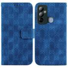 For Tecno Pop 6 Go Double 8-shaped Embossed Leather Phone Case(Blue) - 1