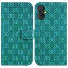 For Tecno Spark 9 Pro / 9T / KH7 Double 8-shaped Embossed Leather Phone Case(Green) - 1