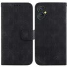 For Tecno Spark 9 Pro / 9T / KH7 Double 8-shaped Embossed Leather Phone Case(Black) - 1