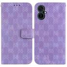 For Tecno Camon 19 Neo Double 8-shaped Embossed Leather Phone Case(Purple) - 1