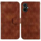 For Tecno Camon 19 Neo Double 8-shaped Embossed Leather Phone Case(Brown) - 1