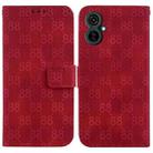 For Tecno Camon 19 Neo Double 8-shaped Embossed Leather Phone Case(Red) - 1