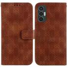 For Tecno Pova 3 / LE7 Double 8-shaped Embossed Leather Phone Case(Brown) - 1