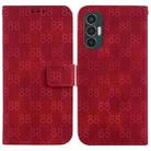 For Tecno Pova 3 / LE7 Double 8-shaped Embossed Leather Phone Case(Red) - 1