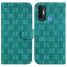 For Tecno Camon 18i Double 8-shaped Embossed Leather Phone Case(Green) - 1