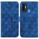 For Tecno Camon 18i Double 8-shaped Embossed Leather Phone Case(Blue) - 1