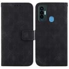 For Tecno Camon 18i Double 8-shaped Embossed Leather Phone Case(Black) - 1