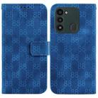 For Tecno Spark Go 2022 / Spark 8C Double 8-shaped Embossed Leather Phone Case(Blue) - 1