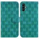 For Tecno Spark 8 Pro Double 8-shaped Embossed Leather Phone Case(Green) - 1