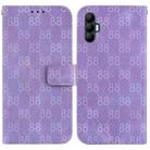 For Tecno Spark 8 Pro Double 8-shaped Embossed Leather Phone Case(Purple) - 1