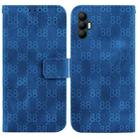 For Tecno Spark 8 Pro Double 8-shaped Embossed Leather Phone Case(Blue) - 1