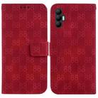 For Tecno Spark 8 Pro Double 8-shaped Embossed Leather Phone Case(Red) - 1