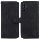 For Tecno Spark 8 Pro Double 8-shaped Embossed Leather Phone Case(Black) - 1