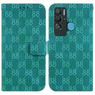 For Tecno Pova Neo / LE6 Double 8-shaped Embossed Leather Phone Case(Green) - 1