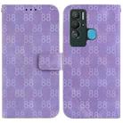 For Tecno Pova Neo / LE6 Double 8-shaped Embossed Leather Phone Case(Purple) - 1