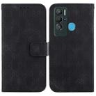 For Tecno Pova Neo / LE6 Double 8-shaped Embossed Leather Phone Case(Black) - 1