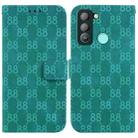 For Tecno Pop 5 LTE / BD4 Double 8-shaped Embossed Leather Phone Case(Green) - 1