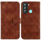 For Tecno Pop 5 LTE / BD4 Double 8-shaped Embossed Leather Phone Case(Brown) - 1