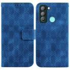 For Tecno Pop 5 LTE / BD4 Double 8-shaped Embossed Leather Phone Case(Blue) - 1