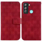 For Tecno Pop 5 LTE / BD4 Double 8-shaped Embossed Leather Phone Case(Red) - 1