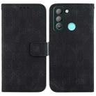 For Tecno Pop 5 LTE / BD4 Double 8-shaped Embossed Leather Phone Case(Black) - 1