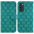 For Tecno Camon 18 / 18 P Double 8-shaped Embossed Leather Phone Case(Green) - 1