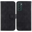 For Tecno Camon 18 / 18 P Double 8-shaped Embossed Leather Phone Case(Black) - 1