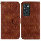 For Tecno Camon 18 Premier Double 8-shaped Embossed Leather Phone Case(Brown) - 1