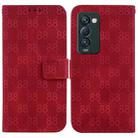 For Tecno Camon 18 Premier Double 8-shaped Embossed Leather Phone Case(Red) - 1