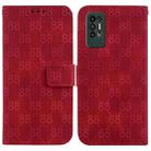 For Tecno Pova 2 Double 8-shaped Embossed Leather Phone Case(Red) - 1